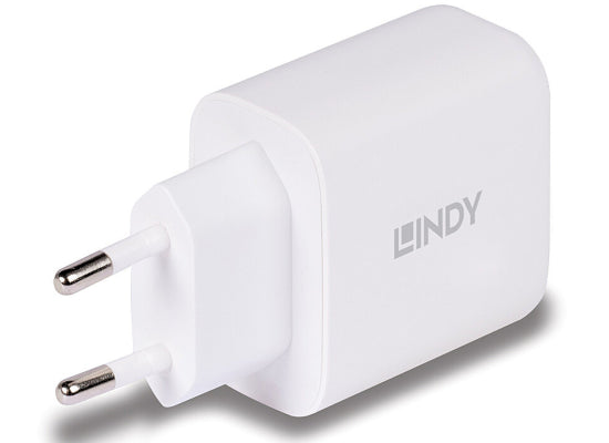 Lindy 73428 USB-C Ladegerät, Schnellladung, weiß, 65W