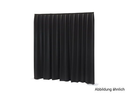 Wentex Pipes & Drapes Vorhang Satin, 3x2.5m,165g/m², schwarz