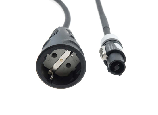 Powercon / Schuko female Kabel, 5m