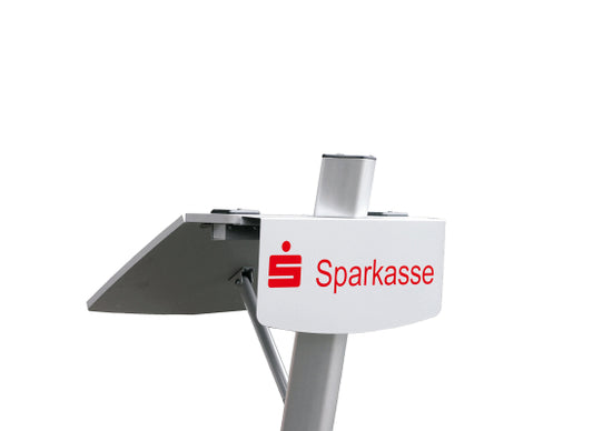 K&M 12383 Werbeschild, silber