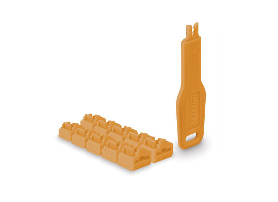 Lindy 47897 RJ45 Port Schloss 10er SET, orange