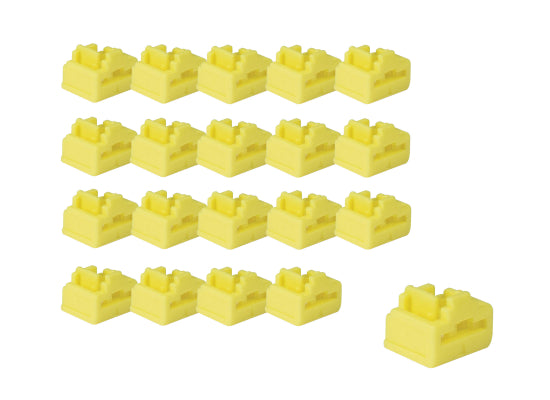 Lindy 47901 RJ45 Port Schloss 20er SET, gelb