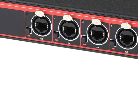 Swisson XND-4R8 Ethernet Node, 19'', IN: RJ45, OUT: 4x RJ45