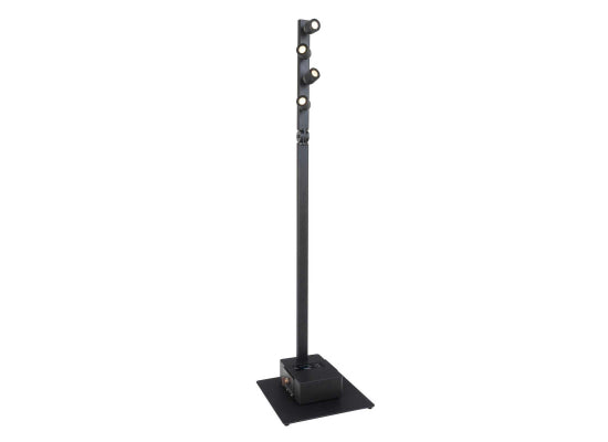 Briteq BTI-Akkupole LED Lichtanlage, schwarz, WW, 4x 5W LED Spot