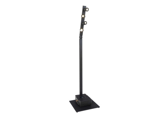 Briteq BTI-Akkupole LED Lichtanlage, schwarz, WW, 4x 5W LED Spot