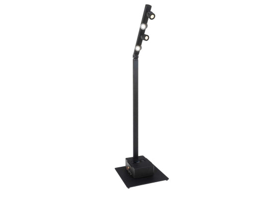 Briteq BTI-Akkupole LED Lichtanlage, schwarz, WW, 4x 5W LED Spot