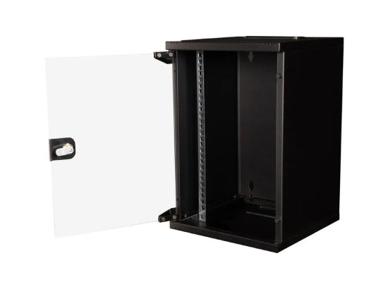 Roline Wandgehäuse, 9HE, schwarz, 312x300mm