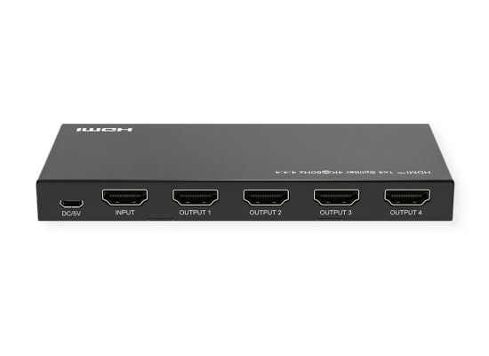 Value HDMI Video-Splitter, 4-fach, 4K, schwarz,