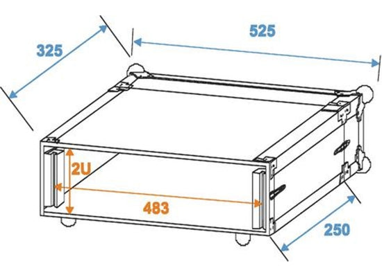 Rack 02 HE Super Economy 19'', Nutztiefe:24cm