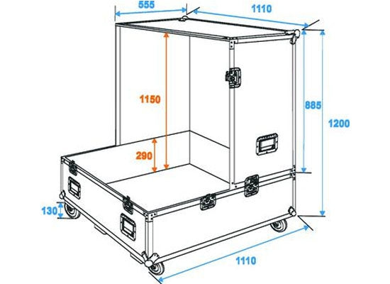 Case für Spiegelkugel 100cm