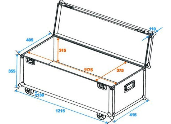 Case Universal ECO TRUHE, 121.5x43.5x62cm