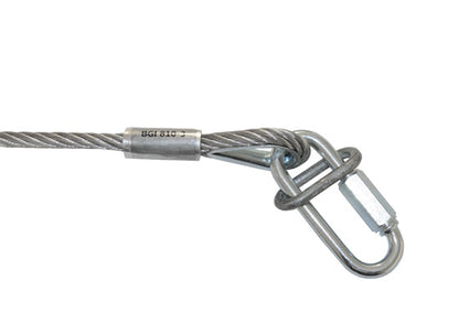 SweetPRO SA 100/08-S Safety/Fangseil, 64kg,1000x8mm, silber