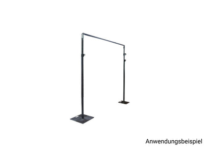Wentex Pipes & Drapes Teleskopstange horizontal, 1.8-3.0m,schwarz