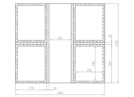 Case für 4x Litecraft AT10 LED Mini PAR, ECOLINE