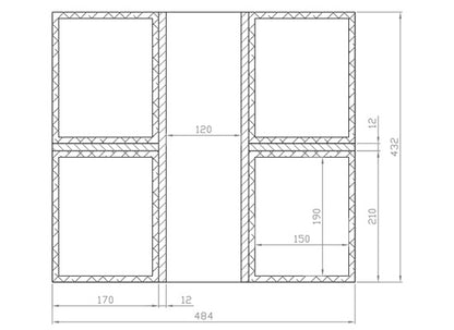 Case für 4x Litecraft AT10 LED Mini PAR, ECOLINE