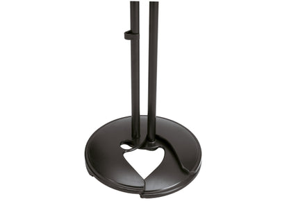 K&M 26075 Einhand-Mikrofonstativ mit Rundsockel, schwarz