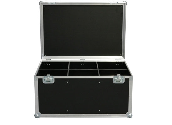 Case für 6x PAR 64 Floorspot, ECOLINE, PVC schwarz, Truhe