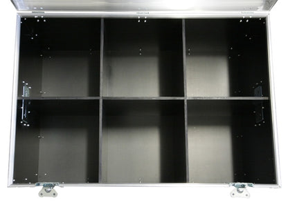 Case für 6x PAR 64 Floorspot, ECOLINE, PVC schwarz, Truhe