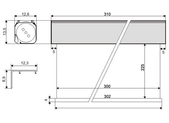 Leinwand mit Motor, 300x225cm, 4:3