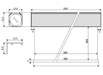 Leinwand mit Motor, 300x225cm, 4:3