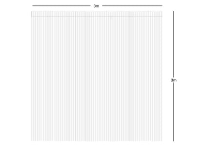 Wentex Pipes & Drapes Vorhang Fadenvorhang, 3x3m, 220g/m², weiß