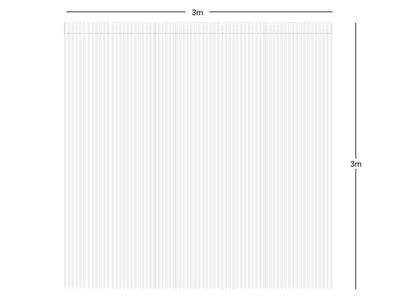 Wentex Pipes & Drapes Vorhang Fadenvorhang, 3x3m, 220g/m², weiß