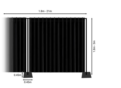 Wentex Pipes & Drapes SET Expo, 3x21m
