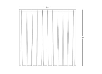 Wentex Pipes & Drapes Vorhang Molton, 3x3m, 300g/m², weiß