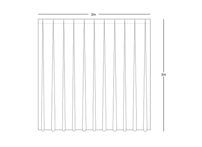 Wentex Pipes & Drapes Vorhang Molton, 3x3m, 300g/m², weiß
