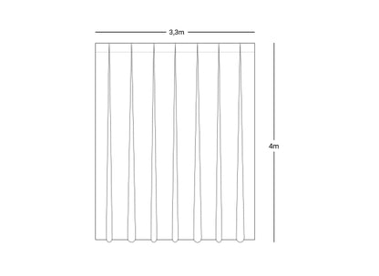 Wentex Pipes & Drapes Vorhang Molton, 3x4m, 300g/m², weiß