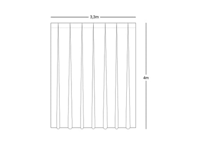 Wentex Pipes & Drapes Vorhang Satin, weiß, 3x4m,165g/m²