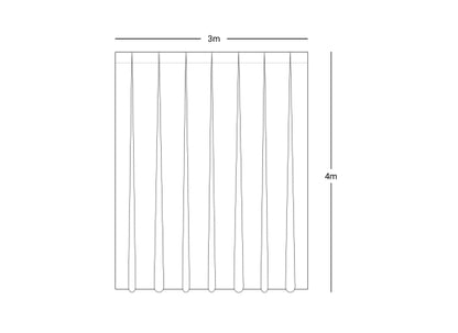 Wentex Pipes & Drapes Vorhang Molton, 3x4m, 300g/m², weiß