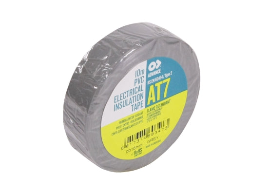Advance Tapes AT 7 PVC-Isolierband Zumbel Tape, grau, 10m, 15mm