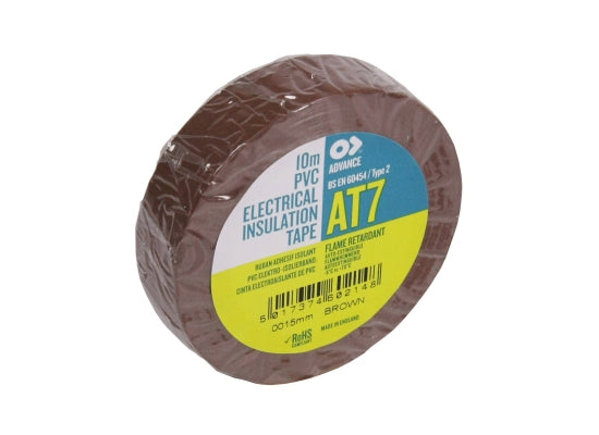 Advance Tapes AT 7 PVC-Isolierband Zumbel Tape, braun,10m,15mm