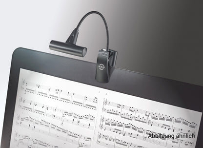 K&M 12247 T-Model FlexLight LED Notenpultleuchte, schwarz