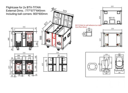 Case für 2x Briteq BTX-TITAN