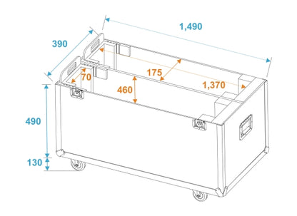 Case für 2x LCD ZL60 Monitore, schwarz