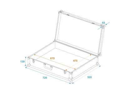 Case Universal, KOFFER, schwarz, Maße: 700x500x170mm