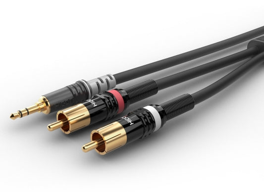 Sommer Cable Adapterkabel, 3m, Miniklinke Stereo/ 2x Cinch