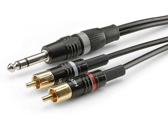 Sommer Cable Adapterkabel, 3m, Klinke Stereo / 2x Cinch