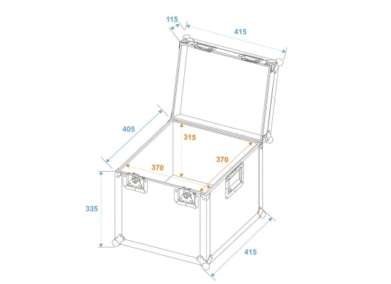 Case Universal, TRUHE, 40x40cm, schwarz