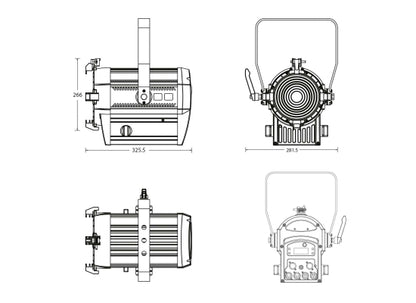 Showtec Performer 1000 LED MKII Fresnel LED Linsenscheinwerfer