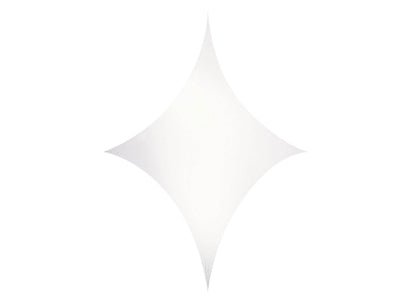Wentex 4-Punkt Diamond Segel, weiß, 2.50x1.25m