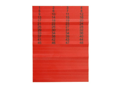 Klotz MIS-CSR Zahlen- / Leerstreifensatz, rot, 6mm