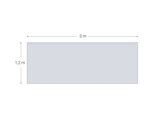 Sweetlight BV/PD-3/1.2-B-300 Molton, 3x1.2m,300g/m²,schw.,B1,Fal.