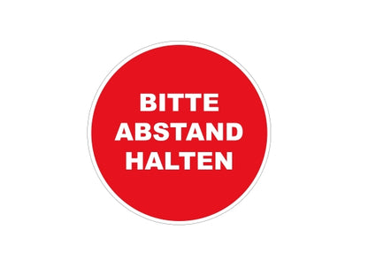 SweetPRO SD BA Bodenaufkleber, rund, Ø30cm, BITTE ABSTAND HALTEN