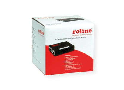 Roline Pocket Gigabit-Ethernet-Switch, schwarz
