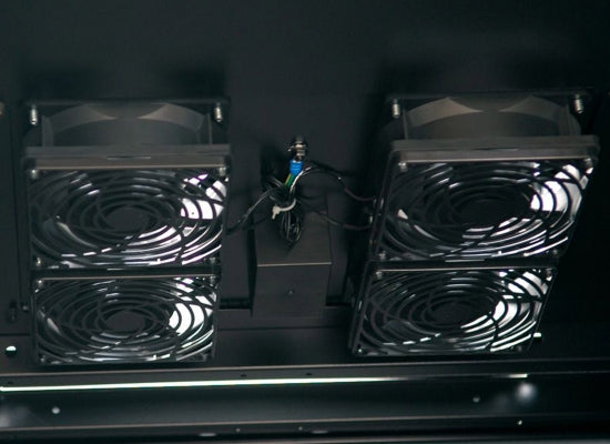 Value Serverschrank, schwarz, 42HE, Glas-/Stahltüren