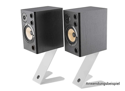 K&M 26773 Z-Stand Studiomonitorstativ 2er Set, Stahl, weiß