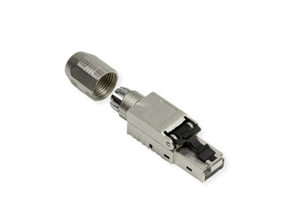 Roline CAT6A-Stecker für RJ-45 Netzwerkkabel, STP, silber